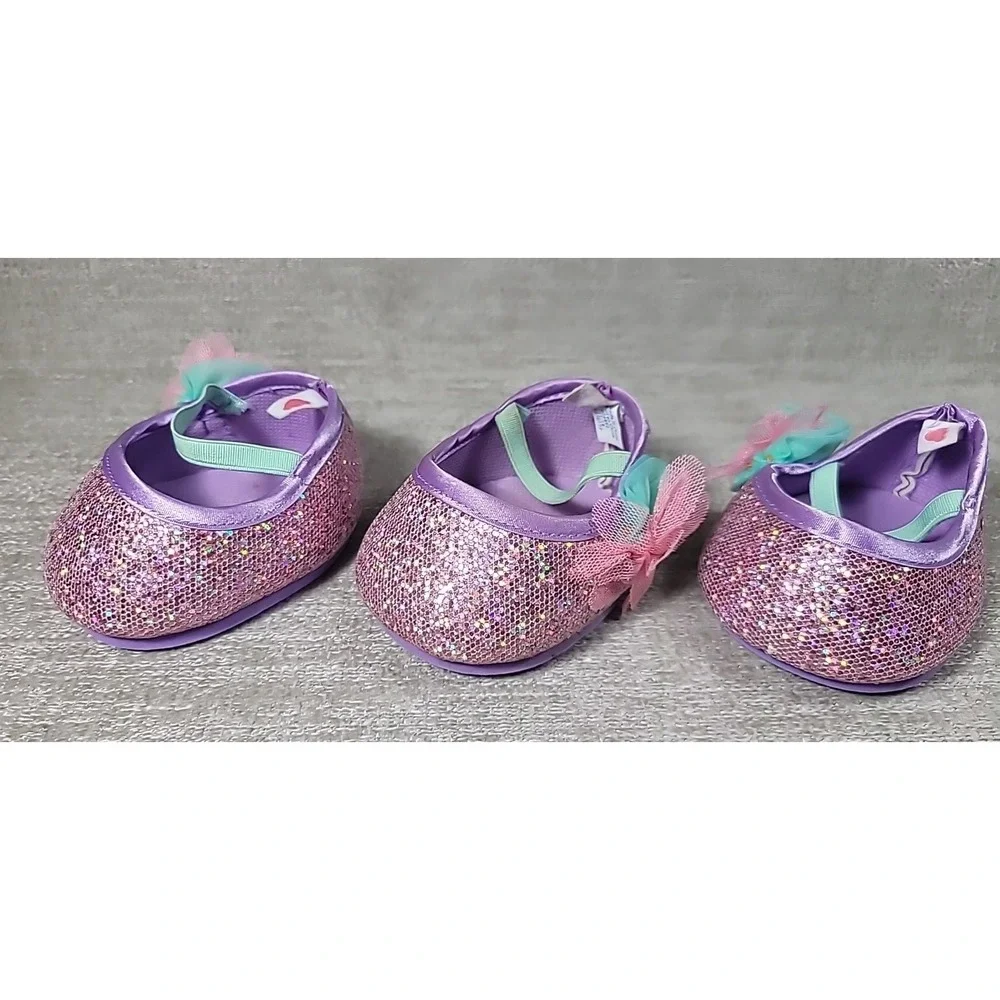 Lot‎ Build A Bear Skates, Sneakers & Slippers Glitter Rainbow Bows